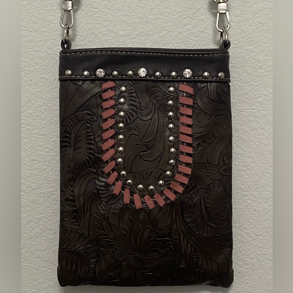 American bling leather shoulder purse handbag miss small Western cowgirl